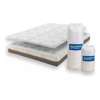 Kit Colchão De Molas Ensacadas E Pillow Top Casal D33 Sdb