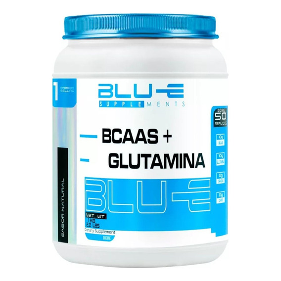 Aminoácidos Bcaas + Glutamina Blu-e 1kg Sabor Mora