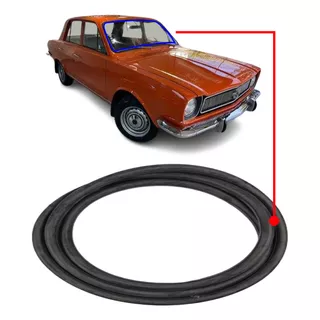 Borracha C/rasgo P/friso Parabrisa Ford Corcel 1 1968 A 1977