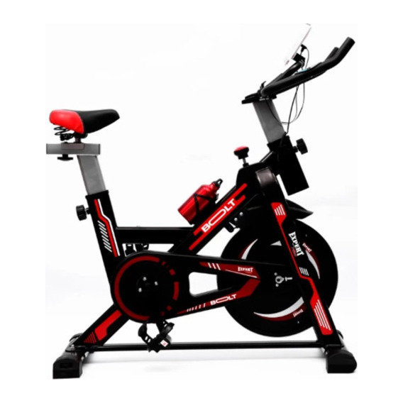 Bicicleta Spinning Expert Fitness Bolt Profesional Ergométrica Disco 13kg Premium Asiento Cómodo Robusta C/ Ruedas