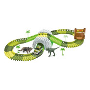 Pista Dinossauro De Montar Com Tunel E Acessórios 109 Peças