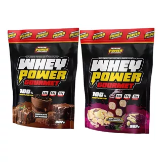 Whey Protein Power Gourmet Kit C/2  Chocolate E Açaí+ Brinde