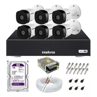 Kit 6 Câmeras Intelbras Hdcvi E Dvr 8 Canais C/ 1tb Purple