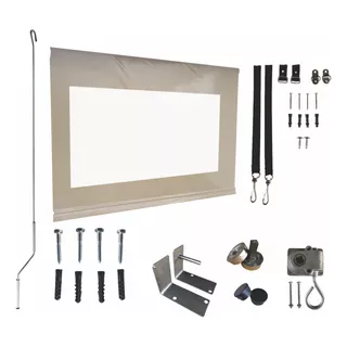 Toldo Cortina Retrátil 4,80 X 2,50 Kit Promoção