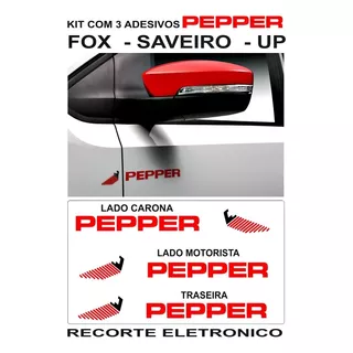 Vw Up Pepper 2018 Kit Adesivos Com 3 Pimenta