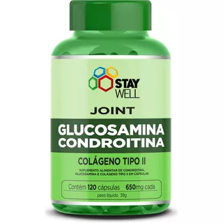 Joint Com Condroitina, Colágeno Tipo 2 E Glucosamine 100% Puro Com Insumos Importados -  120 Cápsulas