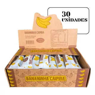 Doce De Doce De Bananinha Caipira Banana Bananinha Artesanal Sem Tacc Em Display 1.3 kg 30 Un