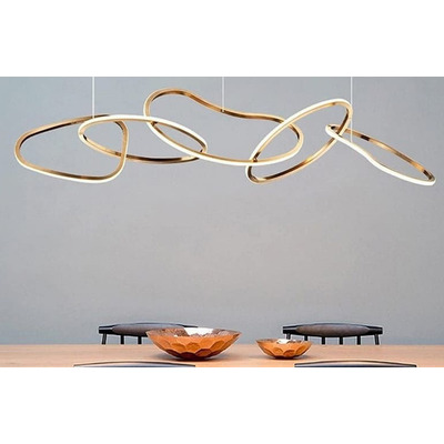 Colgante Led Garrid 86w Led Oro Deco Moderno Cie