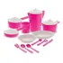 Kitchen Kit de cocina de juguete para niños, sartén con cuentas rosas