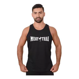 Camiseta Regata Masculina Com Estampa Muay Thai Personalizad