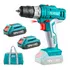 Taladro Atornillador Inalámbrico Total 12v, Mandril 10mm, 25nm - Con 2 Baterías 1.5ah Litio-ion Y Cargador - Tdli1222