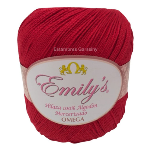 Hilaza Emily's Omega 100% Algodón Bola De 150g Color Rojo