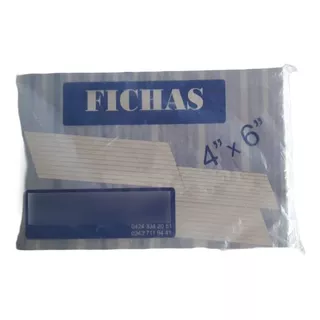 Ficha Mediana 4 ×6 (paquete 100 Uds) Pack 3 Uds