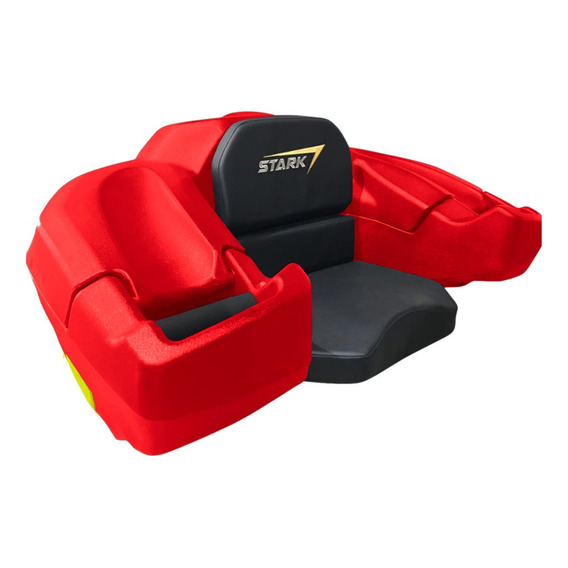 Caja De Almacenamiento Stark7 Universal Asiento De 75l Rojo