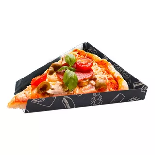  Embalagem Triangulo Pedaço Pizza  Interior Metalizado 500un