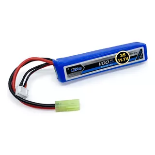 Peça Bat. Airsoft Lipo 1100mah 3s Aeg M4 Ak17 Ar15 Neptune