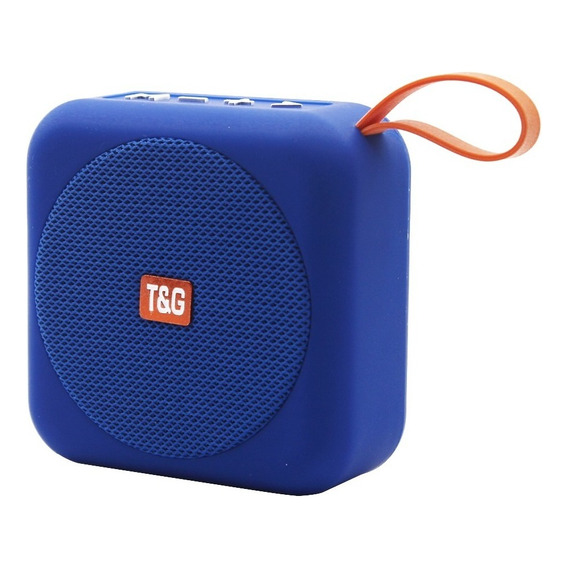 Parlante Portatil T&g Tg-505 Bluetooth Stereo Radio Fm Usb Color Azul