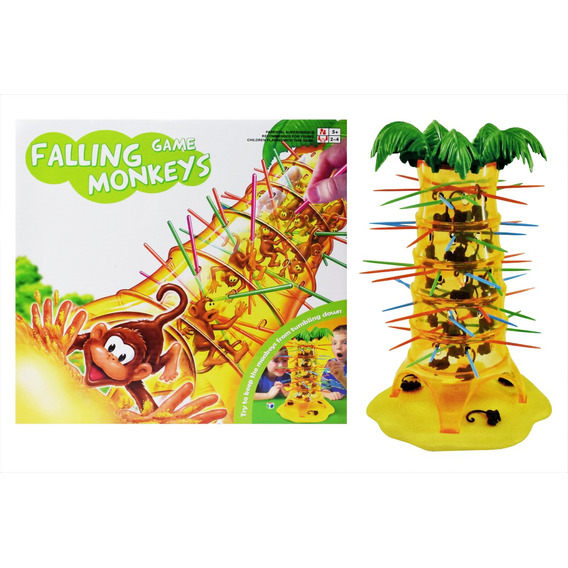 Juego De Mesa Falling Monkeys Monos Con Palmera