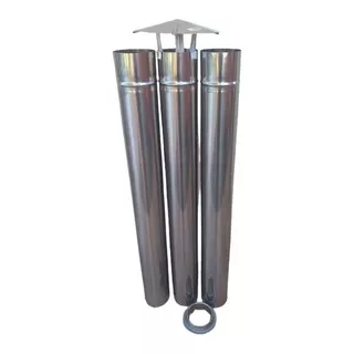 Kit Chaminé Fogão A Lenha Inox 5 Peças Nº 1,5  115m X 1.0mt