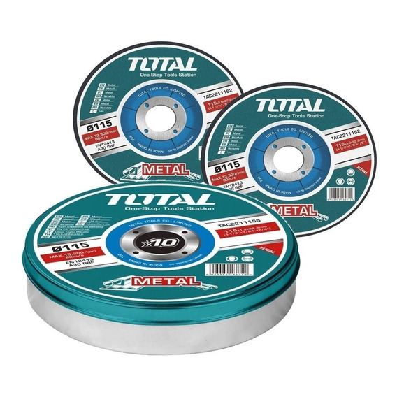 Pack De 10 Discos Corte Abrasivos P/ Metal 115mm 4-1/2 PuLG