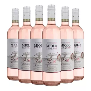 Kit 6 Vinhos Miolo Seleção Rosé Cabernet & Tempranillo 750ml