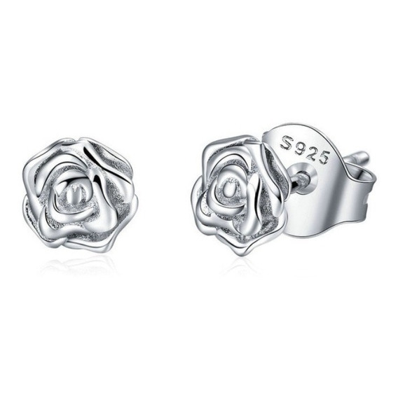 Aretes Pendientes Para Mujer Rosas Fabricados En Plata 925