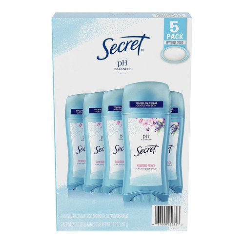 Antitranspirante Secret Secret powder fresh pack de 5 u