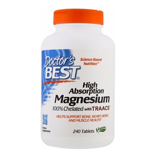 Suplemento em comprimidos Doctor's Best Minerales de magnesio de alta absorción Magnesio de alta absorción