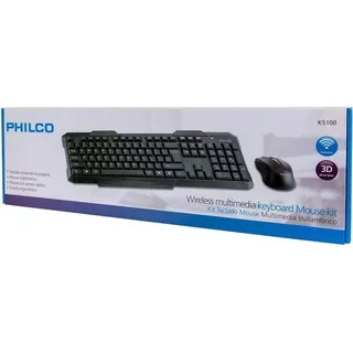 Kit Combo Teclado + Mouse Philco Inalámbrico