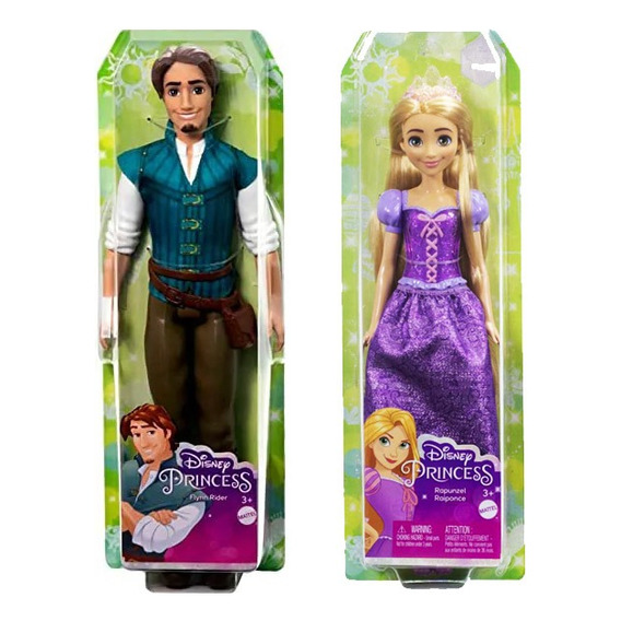 Rapunzel + Principe Flynn Muñecas Disney Princesas 