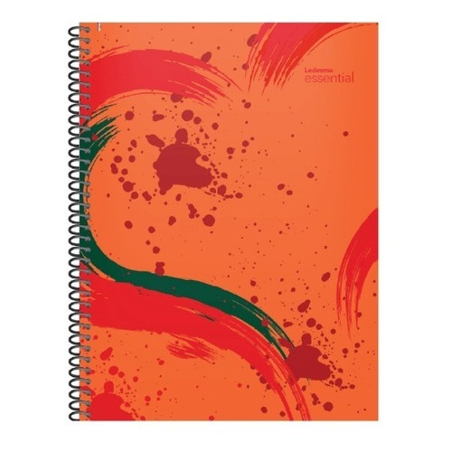 Cuaderno Universitario Espiral Ledesma Essential 22x29 84 Hs Color RAYA ROJO