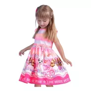 Vestido De Festa Infantil Pink Petit Cherie Love Music 21004