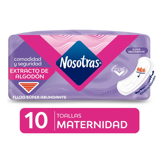 Toalla Higiénica Nosotras Maternal Suave Sin Alas 10 Un