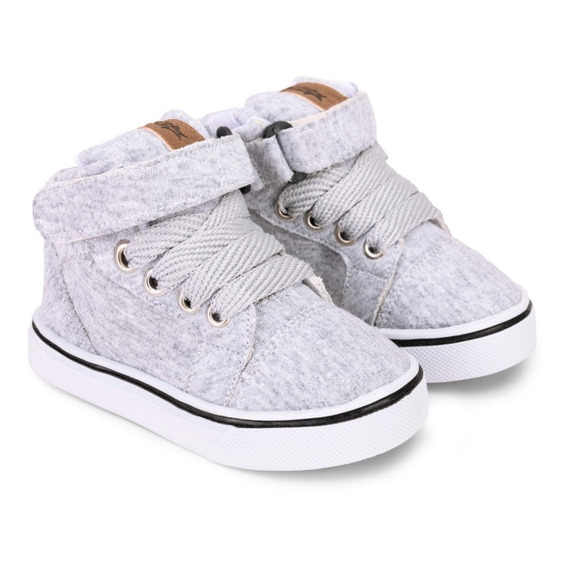 Zapatillas Para Bebes Botita Gris Clarito Talles Del 17 - 26