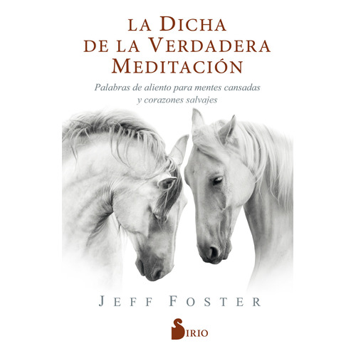 La dicha de la verdadera meditación: Palabras de aliento para mentes cansadas y corazones salvajes, de Foster, Jeff. Editorial Sirio, tapa blanda en español, 2021