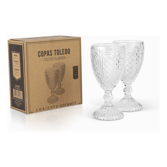 Set X 2 Copa Toledo Ambiente Gourmet