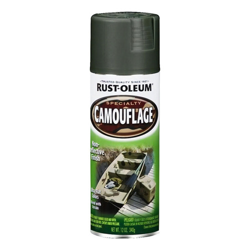 Pintura Spray Rust-oleum 340 Gr Camuflado Mate 5 Colores Color Verde Oscuro Mate