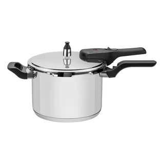 Panela De Pressão Tramontina Inox Fundo Triplo Brava 4,5l Cor Prateado