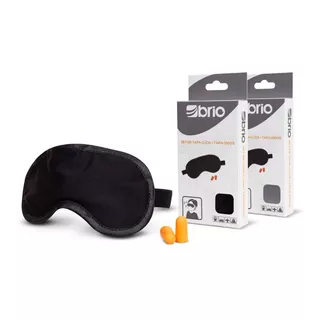 Set De Tapa Ojos + Tapa Oidos Para Viaje Brio Para Dormir