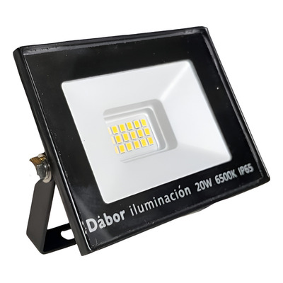 Reflector 20w Frio Apto Exterior Cw Ip65 Negro Blanco Frío
