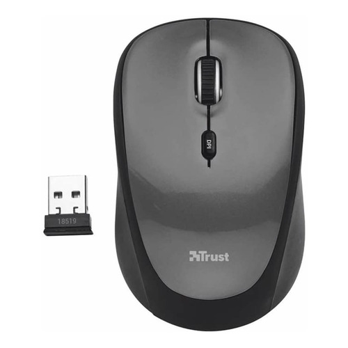 Mouse inalámbrico Trust  Yvi black