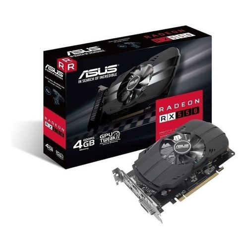 Placa de video AMD Asus  Phoenix Radeon RX 500 Series RX 550 PH-RX550-4G-M7 4GB