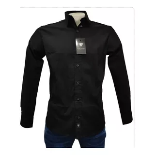 Camisa Giorgio Berlucchi Color Negro Tallas Extras 42-48 Ml