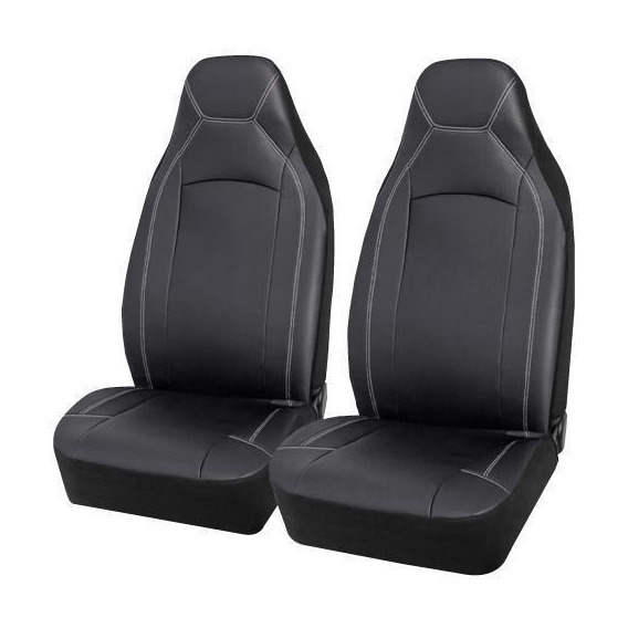 Cubreasiento Auto Pick Up Universal Ecocuero Negro 2p