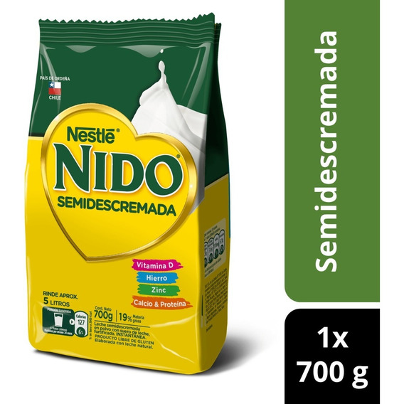 Leche en polvo NIDO® Semidescremada Bolsa 700g