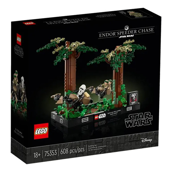 Diorama Star Wars Lego Duelo De Speeders En Endor 75353