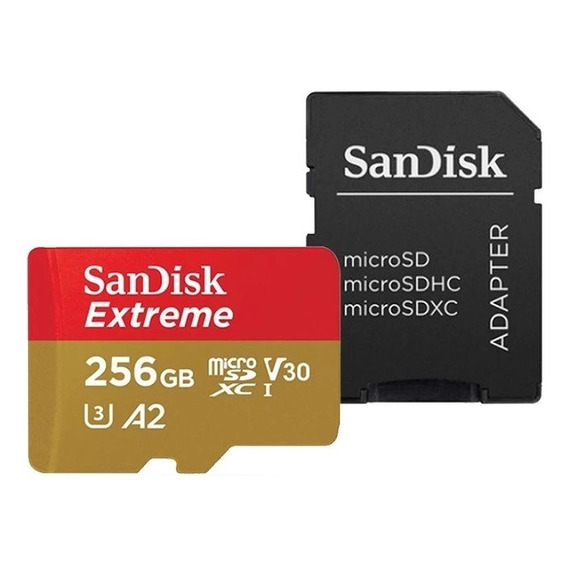 Memoria Microsd Sandisk Extreme 256gb A2 4k Uhd Gopro/dron