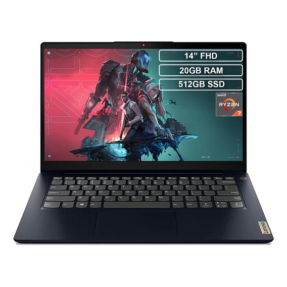 Portatil Lenovo Ryzen 7 5700u Ram 20gb Ssd 512gb Fhd Ideapad