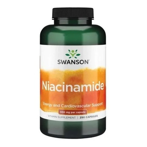 Niacinamida Vitamina B3 Premium 500 Mg 250 Cápsula Eg N08