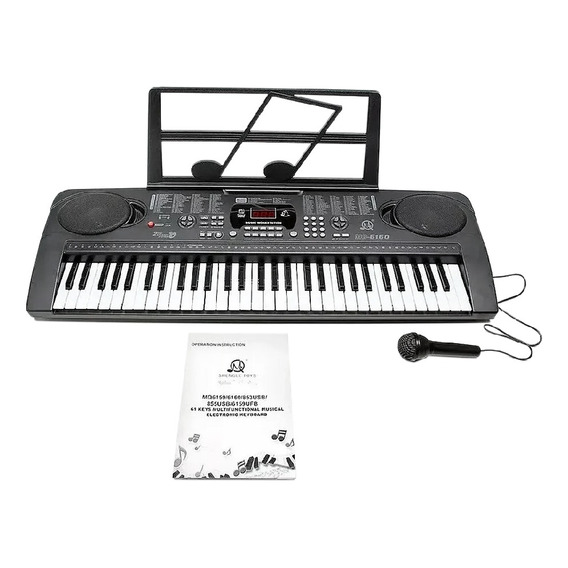 Teclado Musical Organo 61 Teclas Display Lcd Tonos 5 Octavas